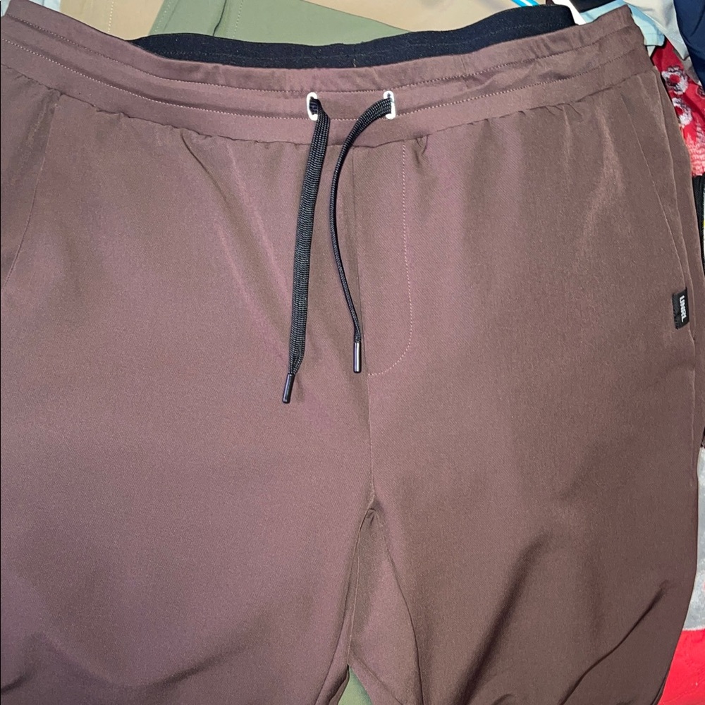 Brown UNRL Jogger Pants with Drawstring
